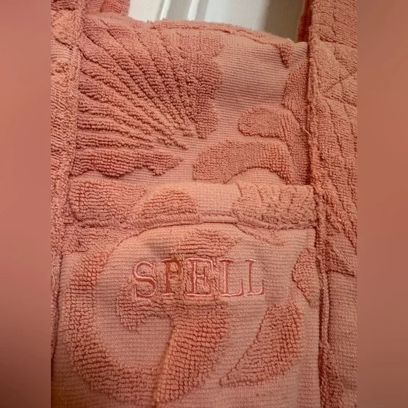 Spell And The Gypsy Matching Pink Terry Cloth Beach Bag And Visor Hat Set - Picture 4 of 7